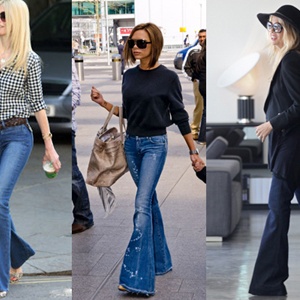 Как и с чем носить джинсы клеш